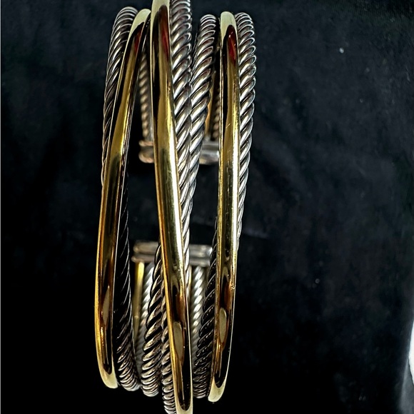 David Yurman Crossover Bangle Gold & Silver - Picture 11 of 13